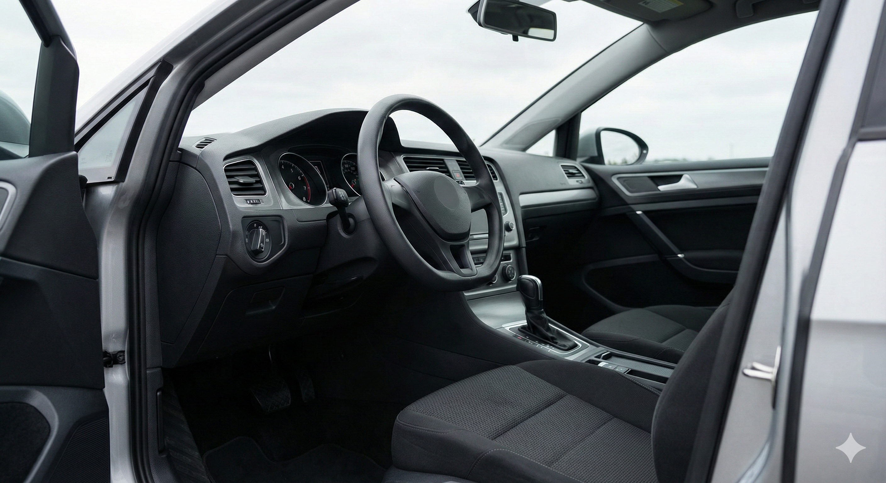 Intérieur de voiture propre et lumineux pour illustrer une annonce de location performante